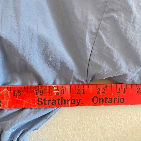 Vintage “Exclusiv” Light Blue Nylon Jacket w Toggle Cinched Waist **Like New - Picture 13 of 15